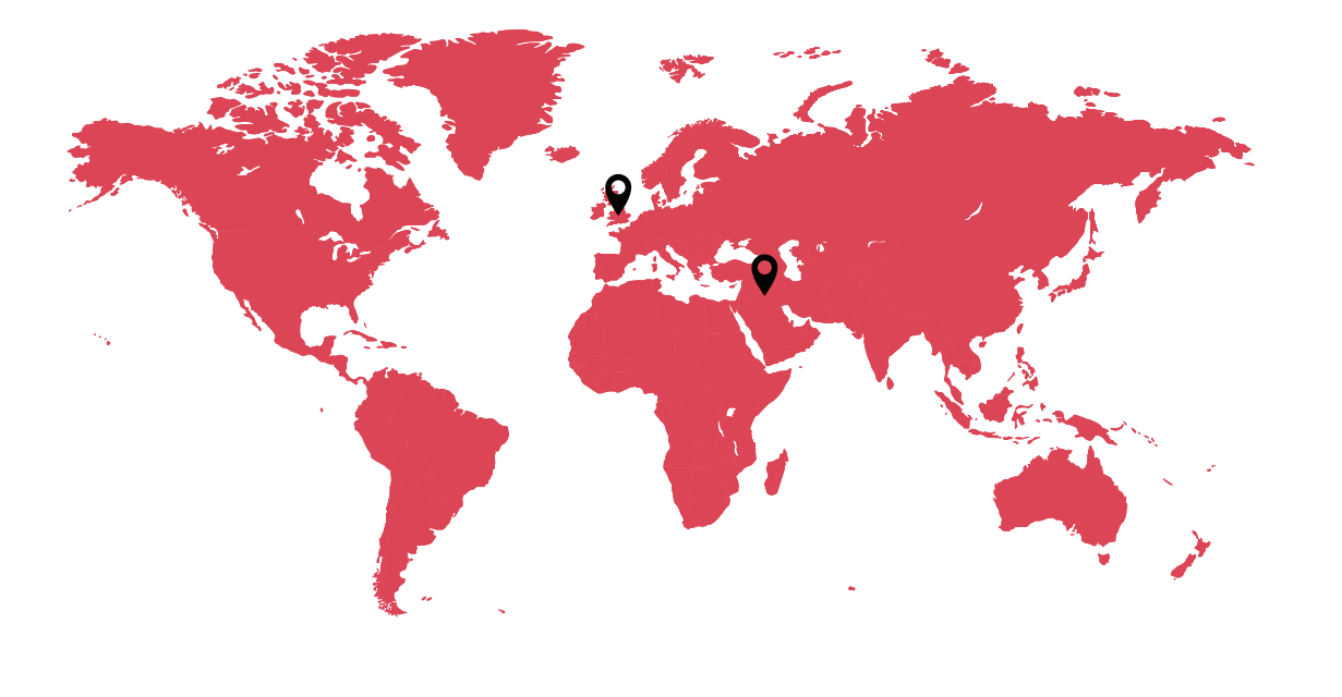 Company locations map